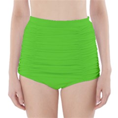 Bright Green High-waisted Bikini Bottoms by FabChoice