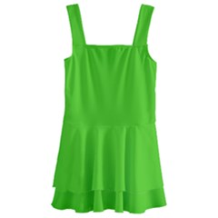 Bright Green Kids  Layered Skirt Swimsuit by FabChoice