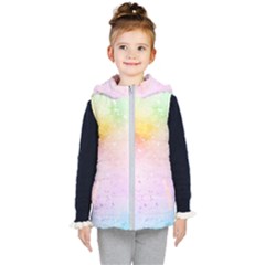 Rainbow Paint Kids  Hooded Puffer Vest by goljakoff