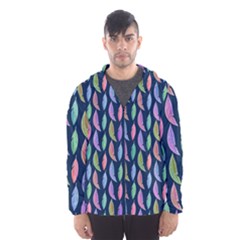 Watercolor Feathers Men s Hooded Windbreaker by SychEva