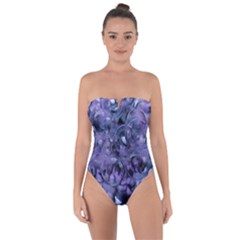 Carbonated Lilacs Tie Back One Piece Swimsuit by MRNStudios