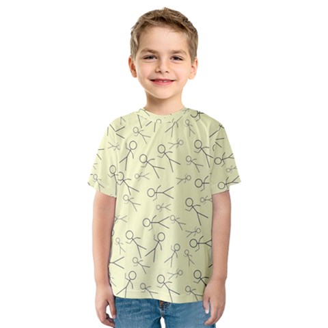 Little Men In Yellow Kids  Sport Mesh Tee by JustToWear