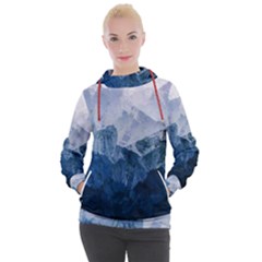 Blue Ice Mountain Women s Hooded Pullover by goljakoff