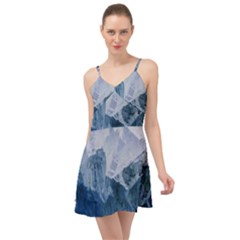 Blue Ice Mountain Summer Time Chiffon Dress by goljakoff