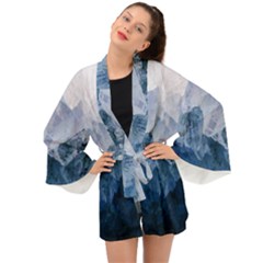 Blue Ice Mountain Long Sleeve Kimono by goljakoff