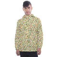 Pattern Lonely Flower On Yellow Men s Front Pocket Pullover Windbreaker by JustToWear