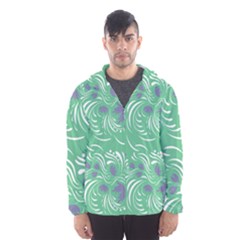 Folk Floral Pattern  Abstract Flowers Print  Seamless Pattern Men s Hooded Windbreaker by Eskimos