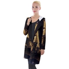 Tour Eiffel Paris Nuit Hooded Pocket Cardigan by kcreatif