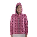 Circles on pink Women s Hooded Windbreaker View1