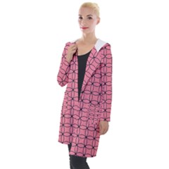 Circles On Pink Hooded Pocket Cardigan by JustToWear