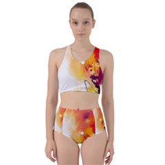 Autumn Paint Racer Back Bikini Set by goljakoff