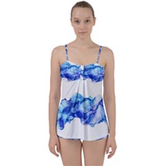 Blue Smoke Babydoll Tankini Set by goljakoff