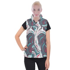 Vector Vivid Marble Pattern 1 Women s Button Up Vest by goljakoff