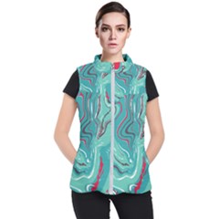 Vector Vivid Marble Pattern 2 Women s Puffer Vest by goljakoff