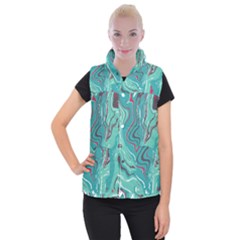 Vector Vivid Marble Pattern 2 Women s Button Up Vest by goljakoff