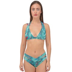 Vector Vivid Marble Pattern 2 Double Strap Halter Bikini Set by goljakoff