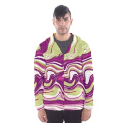 Vector Vivid Marble Pattern 5 Men s Hooded Windbreaker by goljakoff