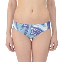 Blue Vivid Marble Pattern 9 Hipster Bikini Bottoms by goljakoff