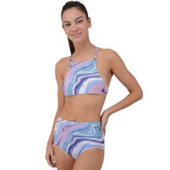 Vector Vivid Marble Pattern 11 High Waist Tankini Set by goljakoff