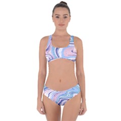 Vector Vivid Marble Pattern 11 Criss Cross Bikini Set by goljakoff