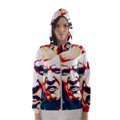 Trump Pop Art Women s Hooded Windbreaker by goljakoff