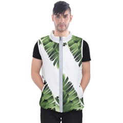 Green Banana Leaves Men s Puffer Vest by goljakoff