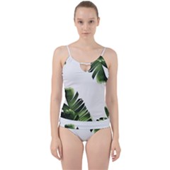 Green Banana Leaves Cut Out Top Tankini Set by goljakoff