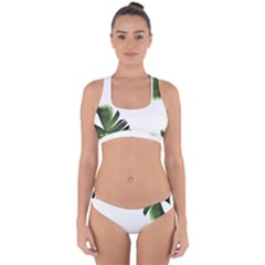 Green Banana Leaves Cross Back Hipster Bikini Set by goljakoff