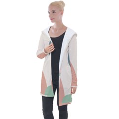 Abstract Shapes  Longline Hooded Cardigan by Sobalvarro