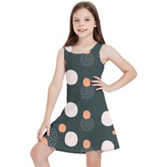 Black Peach White  Kids  Lightweight Sleeveless Dress by Sobalvarro