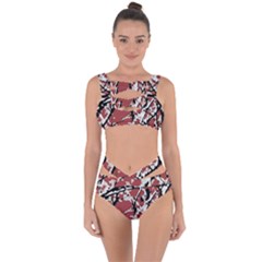 Vibrant Abstract Textured Artwork Print Bandaged Up Bikini Set  by dflcprintsclothing