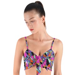 Abstract Woven Tie Front Bralet by LW41021