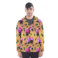 Delicate Peonies Men s Hooded Windbreaker by SychEva