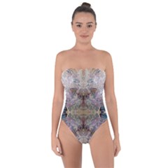 Marbling Ornate Tie Back One Piece Swimsuit by meanmagentaphotography
