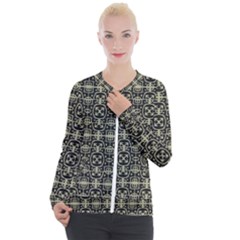 Geometric Textured Ethnic Pattern 1 Casual Zip Up Jacket by dflcprintsclothing