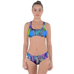 Exotic Flowers In Vase Criss Cross Bikini Set by LW323