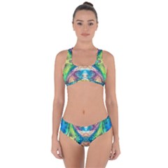 Velvet Repeat Criss Cross Bikini Set by kaleidomarblingart