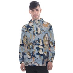 Famous Heroes Of The Kabuki Stage Played By Frogs  Men s Front Pocket Pullover Windbreaker by Sobalvarro