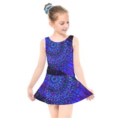 Uv Mandala Kids  Skater Dress Swimsuit by MRNStudios