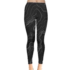 Topography Map Leggings  by goljakoff
