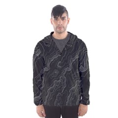 Topography Map Men s Hooded Windbreaker by goljakoff