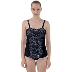 Black Mountain Twist Front Tankini Set by goljakoff