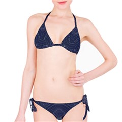 Blue Topography Classic Bikini Set by goljakoff