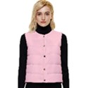 Color Pink Women s Button Up Puffer Vest View1