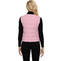 Color Pink Women s Button Up Puffer Vest View2