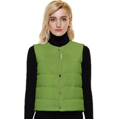 Color Olive Drab Women s Button Up Puffer Vest by Kultjers