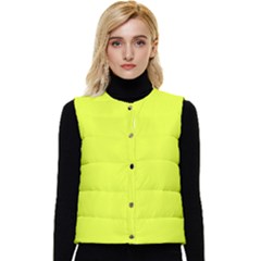 Color Luis Lemon Women s Button Up Puffer Vest