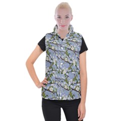 Pear Branch With Flowers Women s Button Up Vest by SychEva