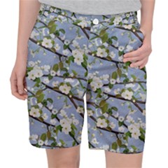 Pear Branch With Flowers Pocket Shorts by SychEva