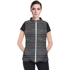 Wooden Linear Geometric Design Women s Puffer Vest by dflcprintsclothing